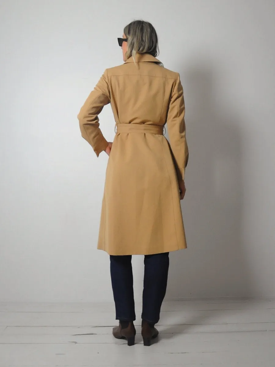 1970's Art Deco Lined Trench Coat