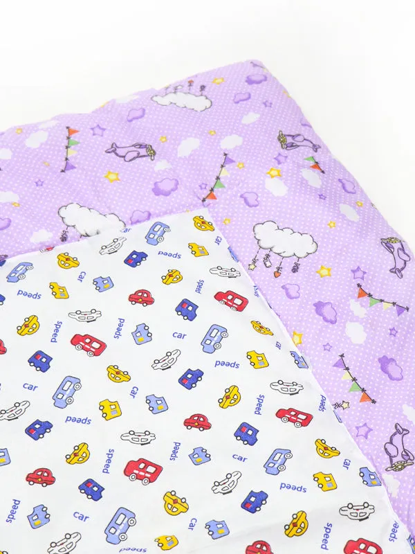 8Pcs Newborn Baby Sleeping Bag With Mosquito Net Car Light Purple