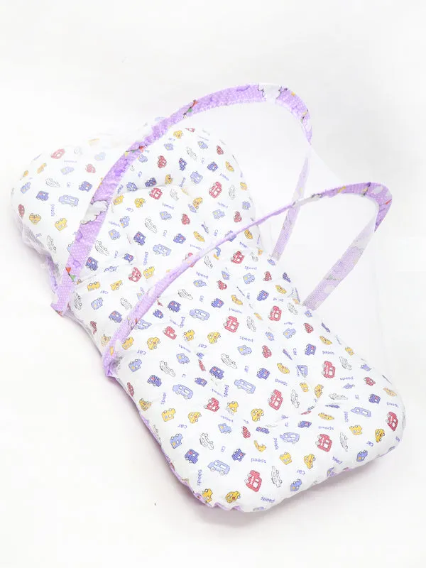 8Pcs Newborn Baby Sleeping Bag With Mosquito Net Car Light Purple