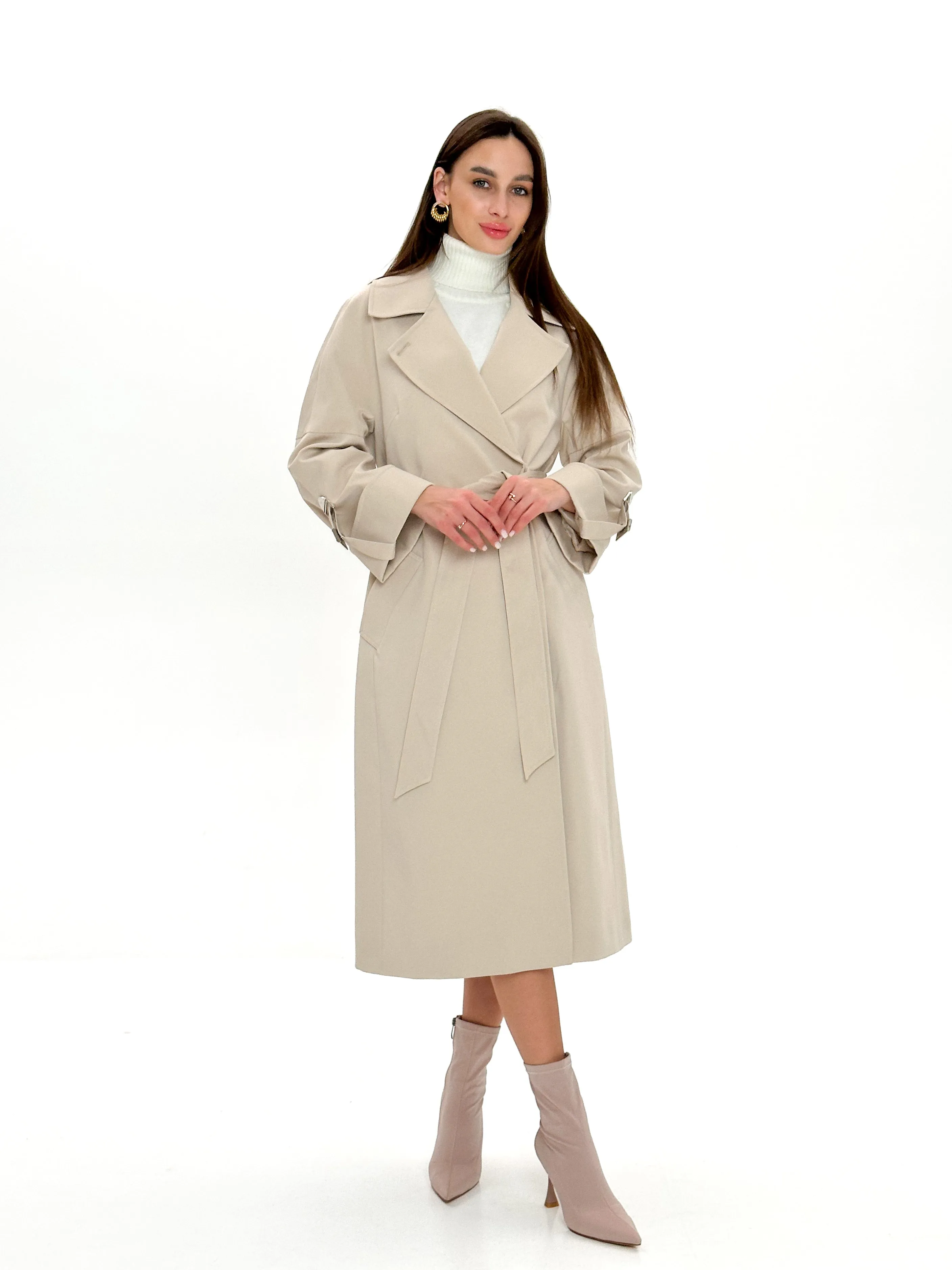 Aire Trench Coat in Beige