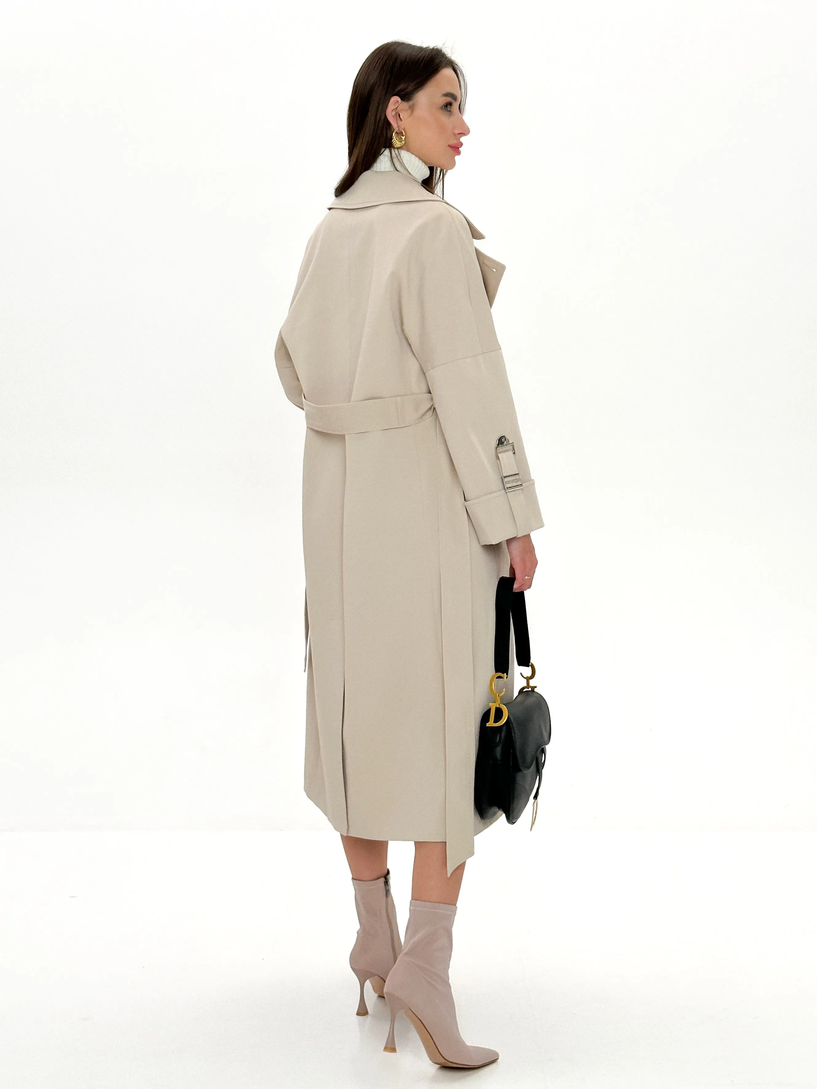 Aire Trench Coat in Beige