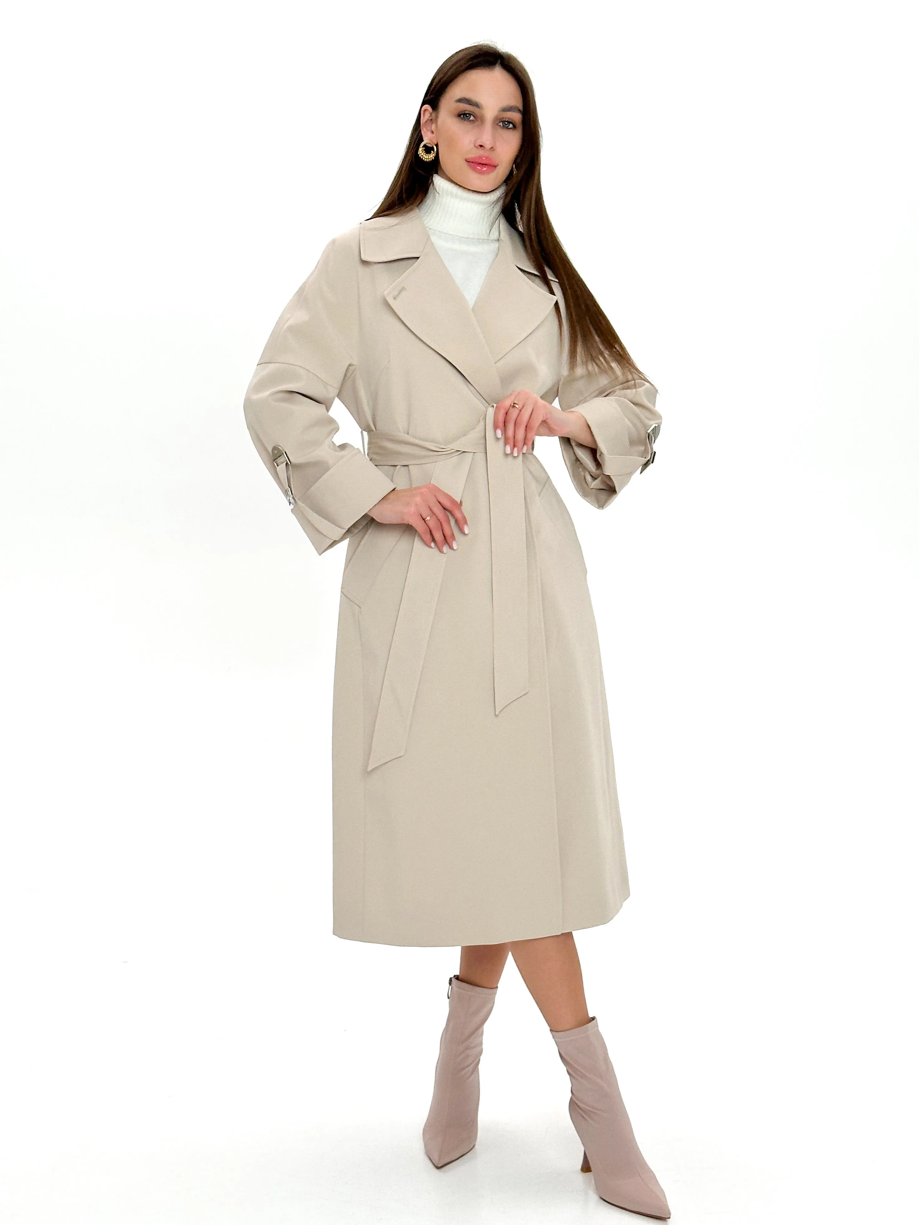 Aire Trench Coat in Beige