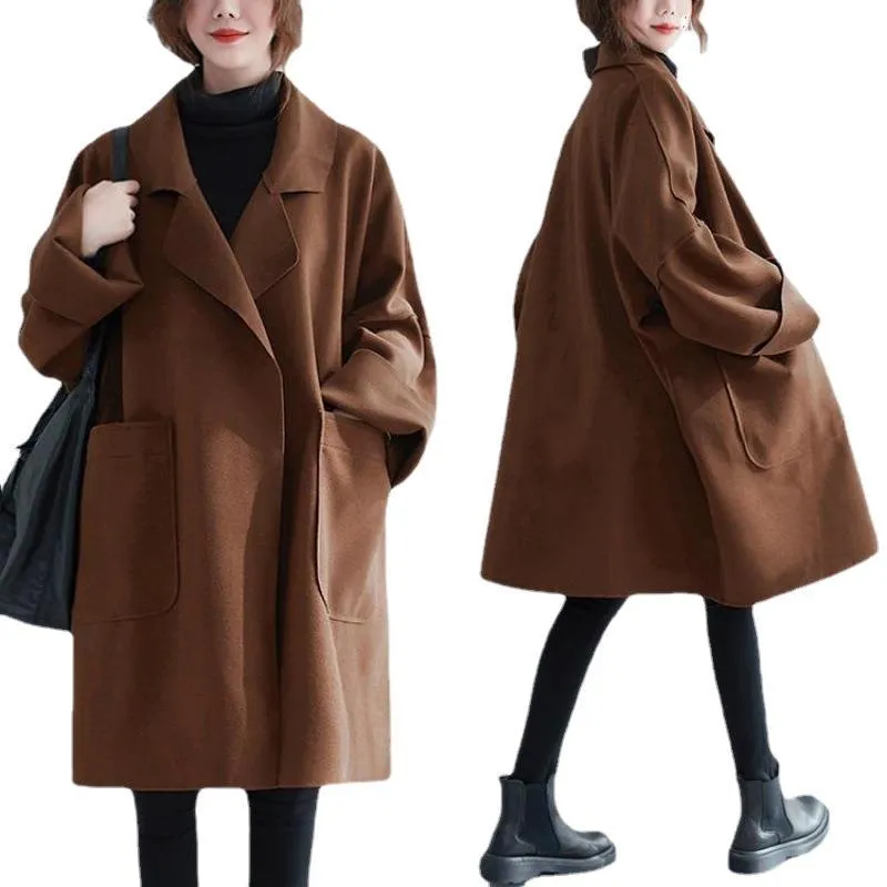 Ana Bade Women's Mid-length Korean Style Coat