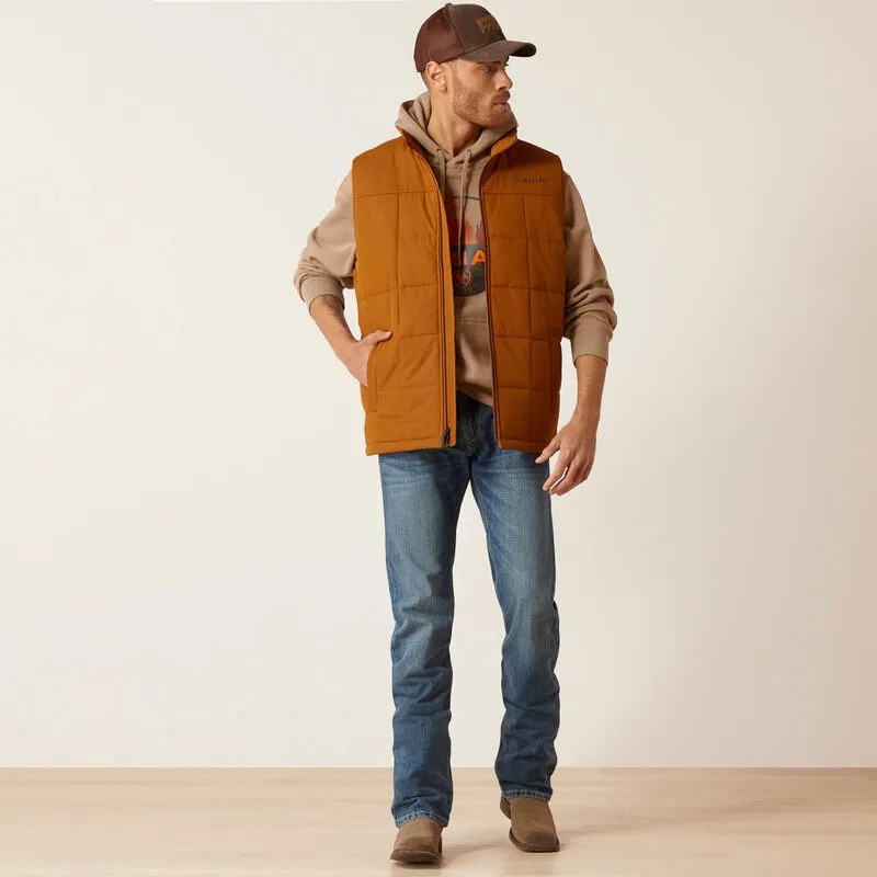 ARIAT MEN'S CRIUS INSULATED VEST CHESTNUT