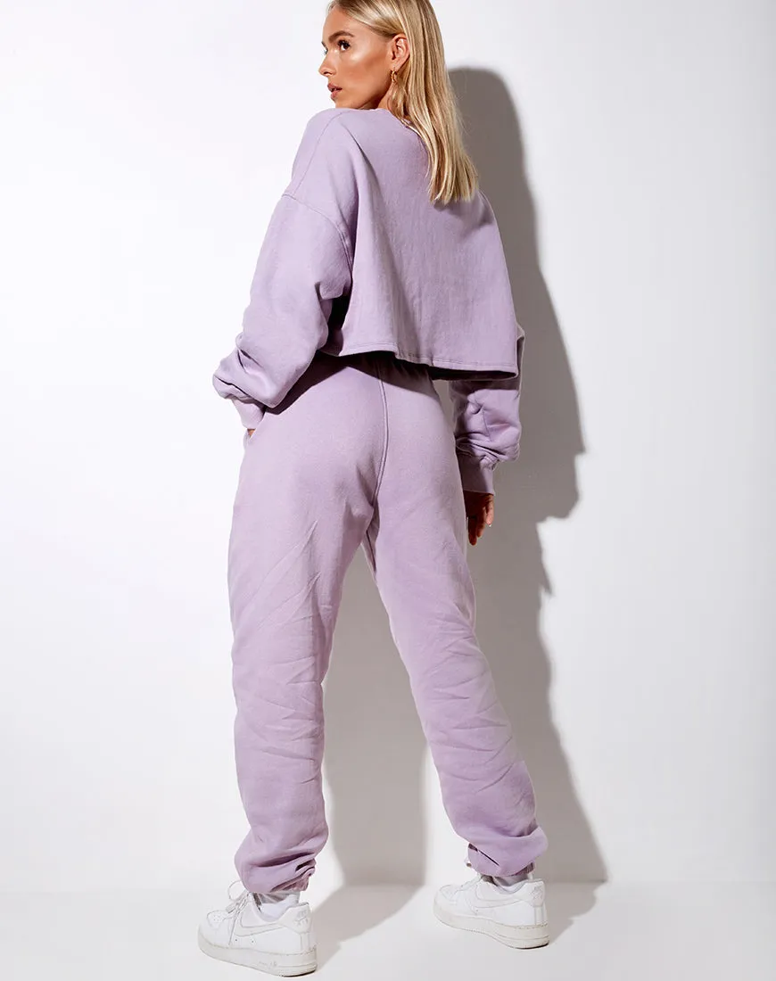 Basta Jogger in Violet 'Angel' Embro White