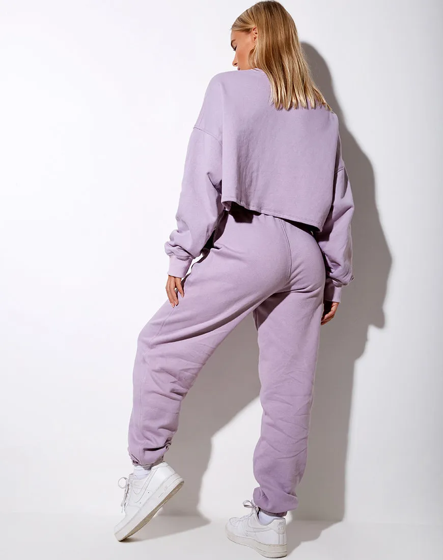 Basta Jogger in Violet 'Angel' Embro White