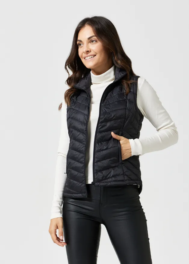 Black Duck Down Puffer Vest