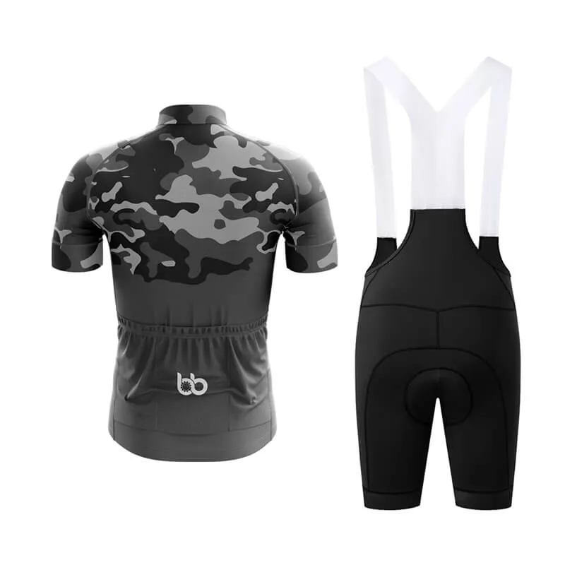 Camouflage Neck Club Cycling Kit (V1) (Grey)