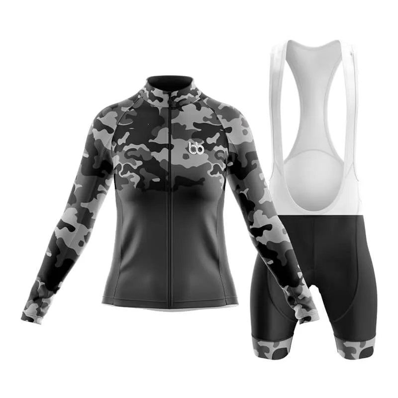 Camouflage Neck Club Cycling Kit (V1) (Grey)