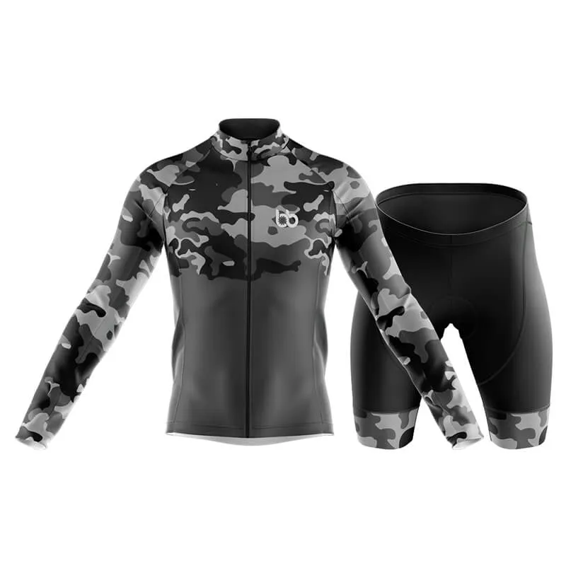 Camouflage Neck Club Cycling Kit (V1) (Grey)