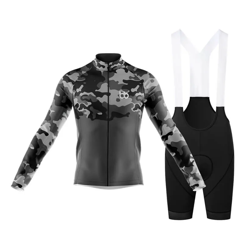 Camouflage Neck Club Cycling Kit (V1) (Grey)