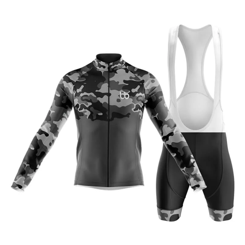 Camouflage Neck Club Cycling Kit (V1) (Grey)