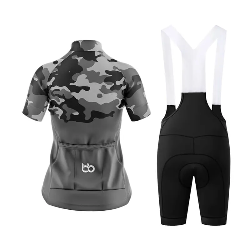 Camouflage Neck Club Cycling Kit (V1) (Grey)