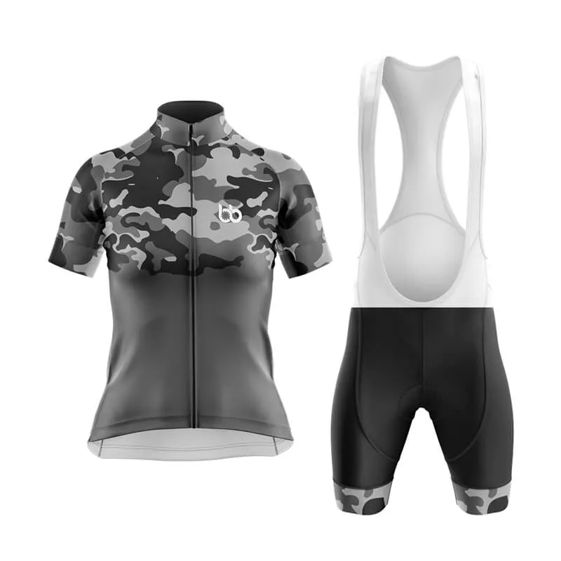 Camouflage Neck Club Cycling Kit (V1) (Grey)