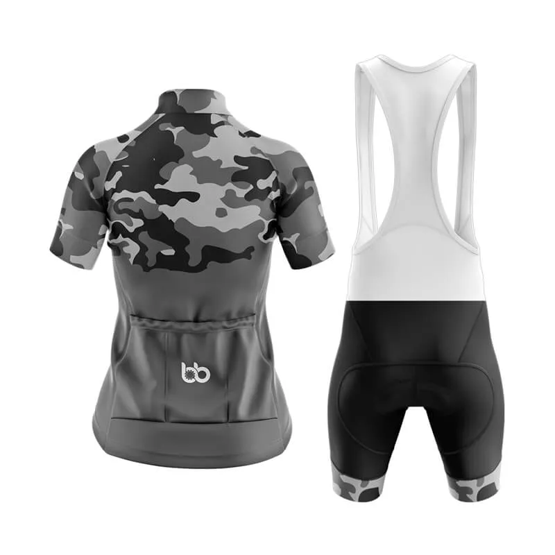 Camouflage Neck Club Cycling Kit (V1) (Grey)