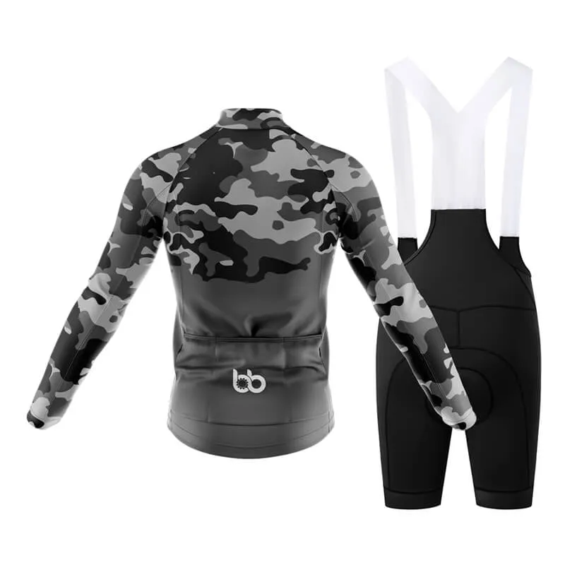 Camouflage Neck Club Cycling Kit (V1) (Grey)