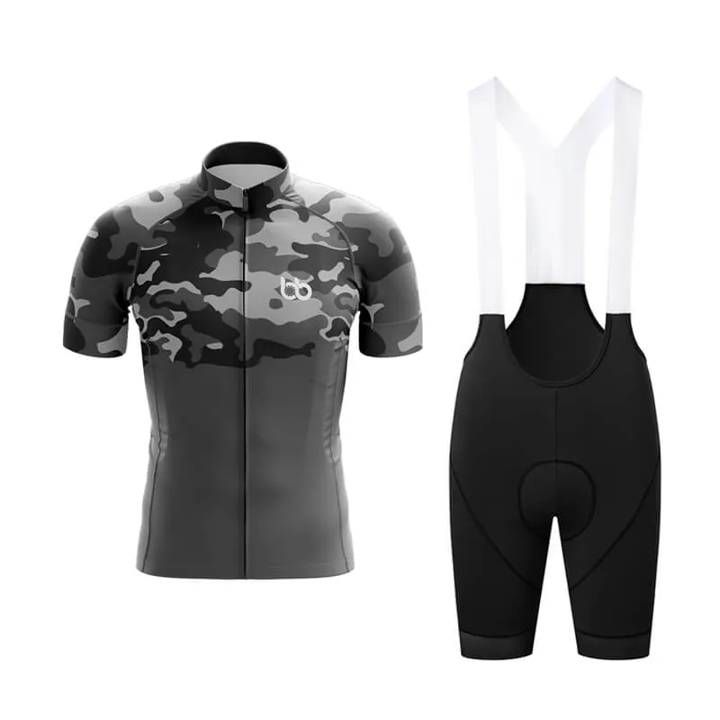 Camouflage Neck Club Cycling Kit (V1) (Grey)