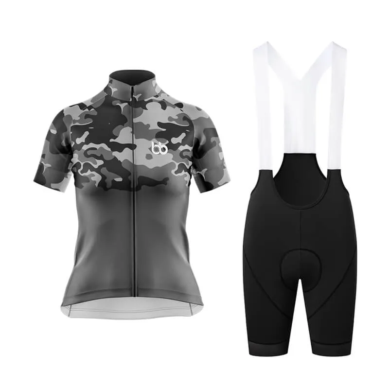 Camouflage Neck Club Cycling Kit (V1) (Grey)