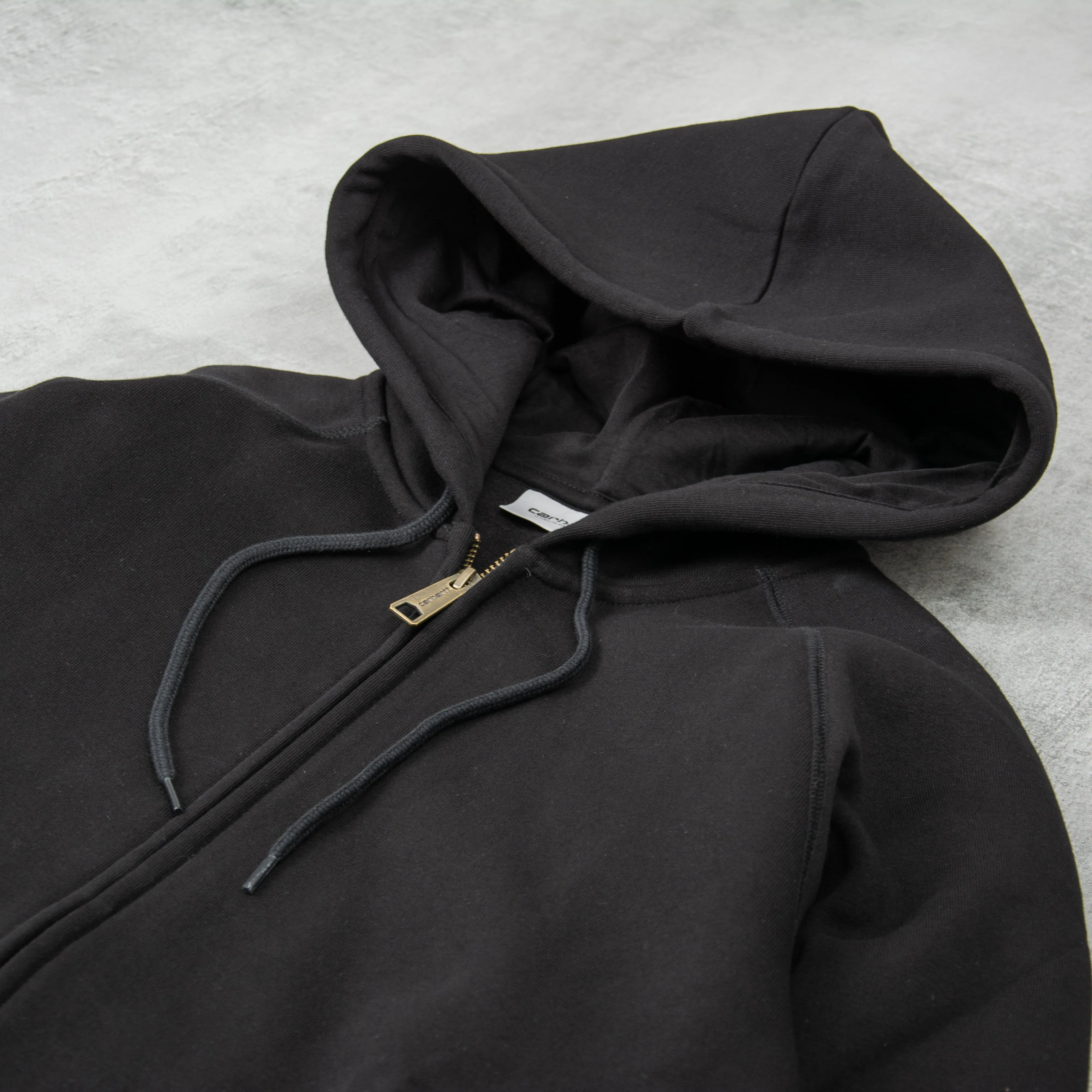 Carhartt WIP Chase Hooded Zip Jacket - Black / Gold