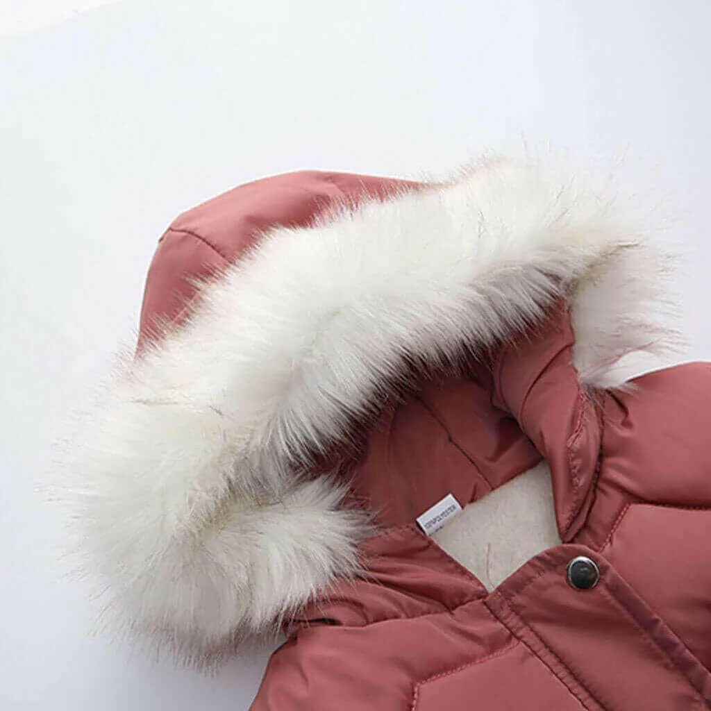 Children Kids Girl Winter Coats Jacket Zip Thick