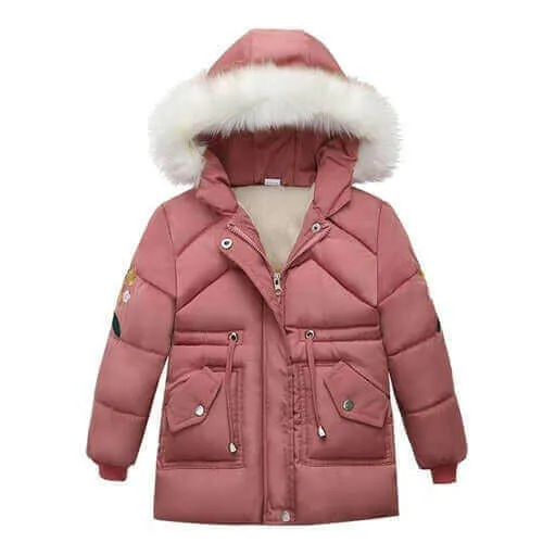 Children Kids Girl Winter Coats Jacket Zip Thick