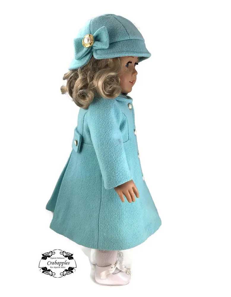 Classic Coat and Classic Hat Bundle 18" Doll Clothes Pattern