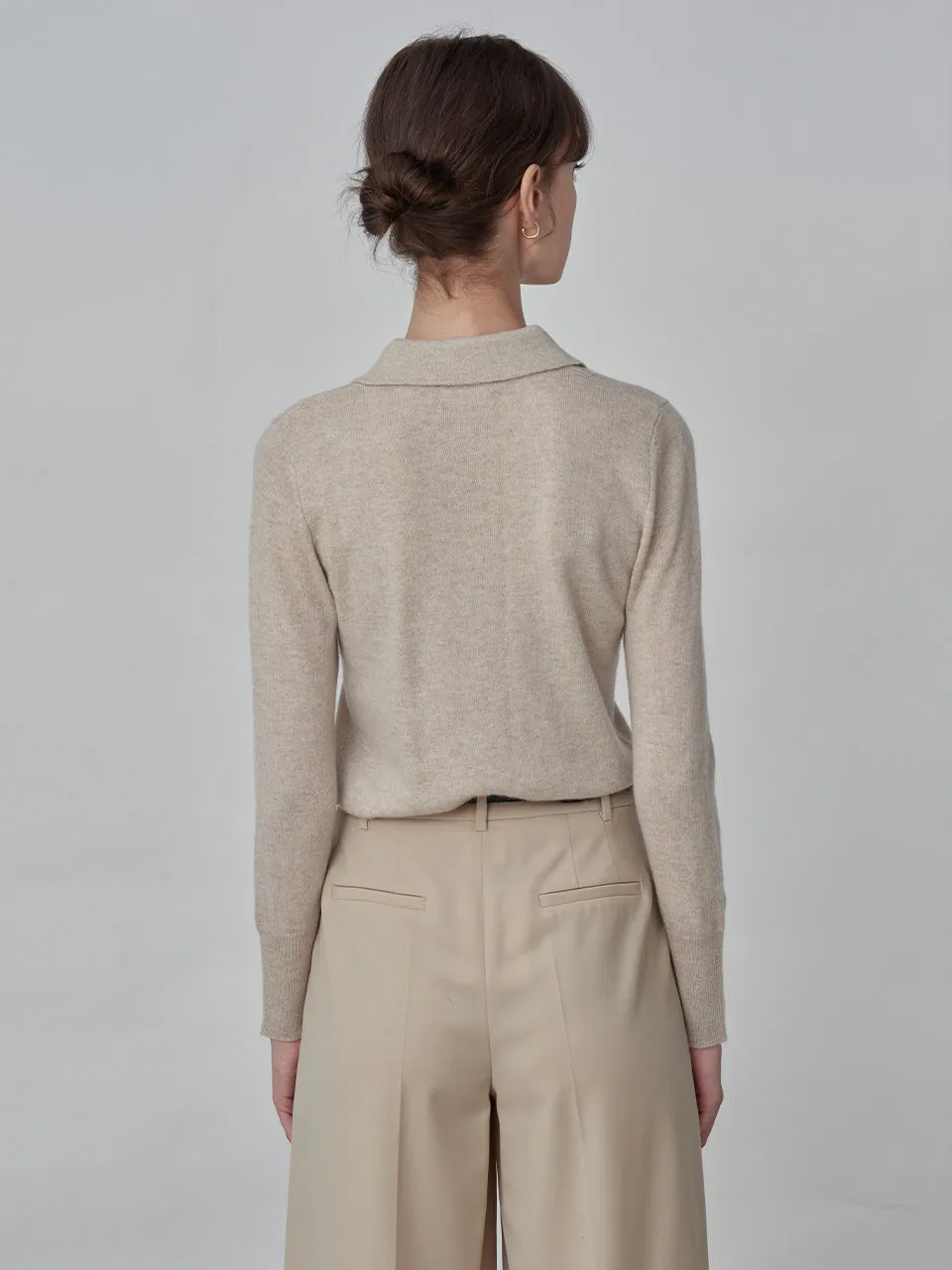 Classic Polo Sweater_Oatmeal