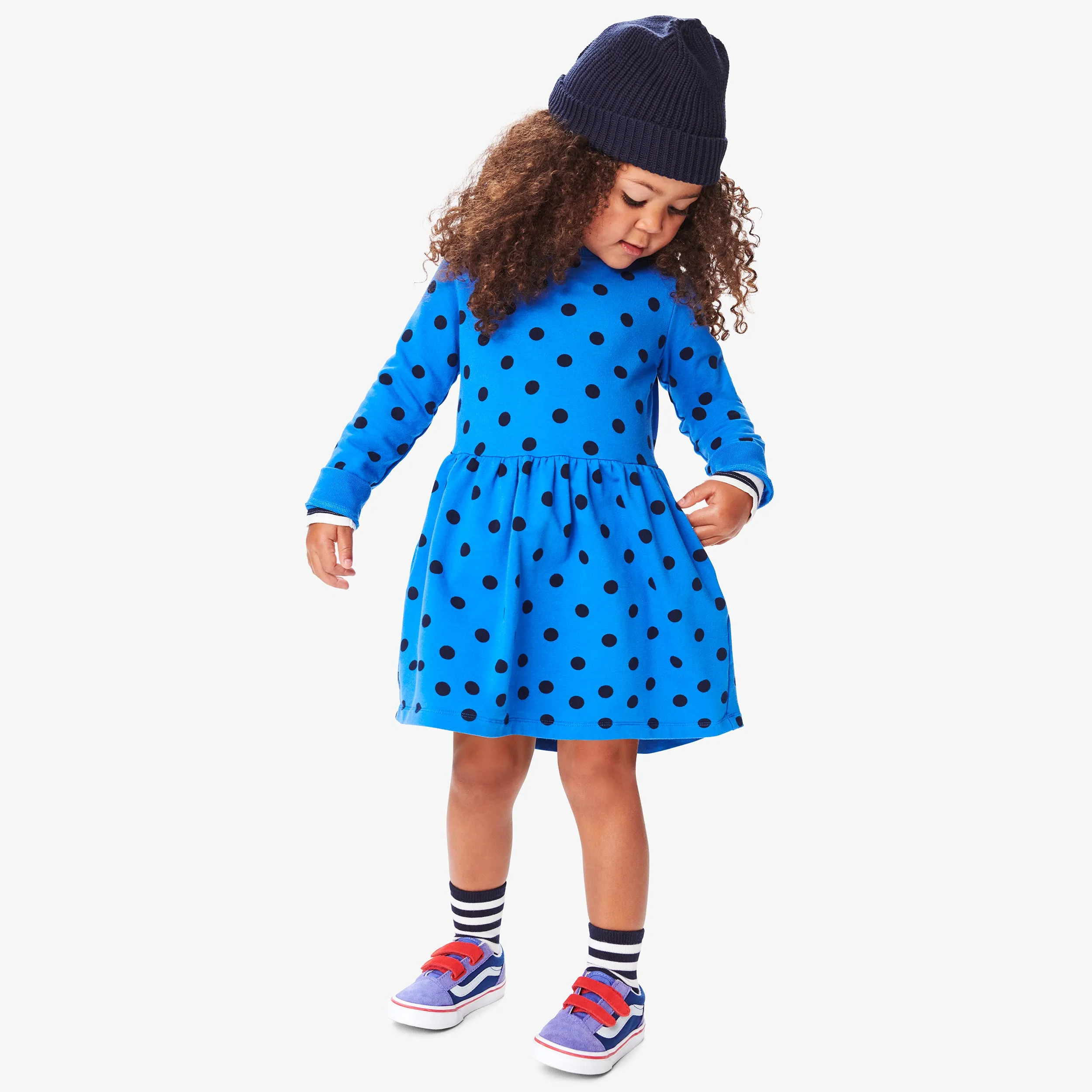 Clearance cozy pocket dress in dot