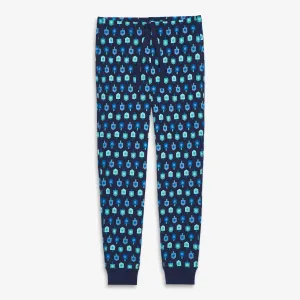 Clearance fit 2 grown-ups organic pj pant in spinning dreidels