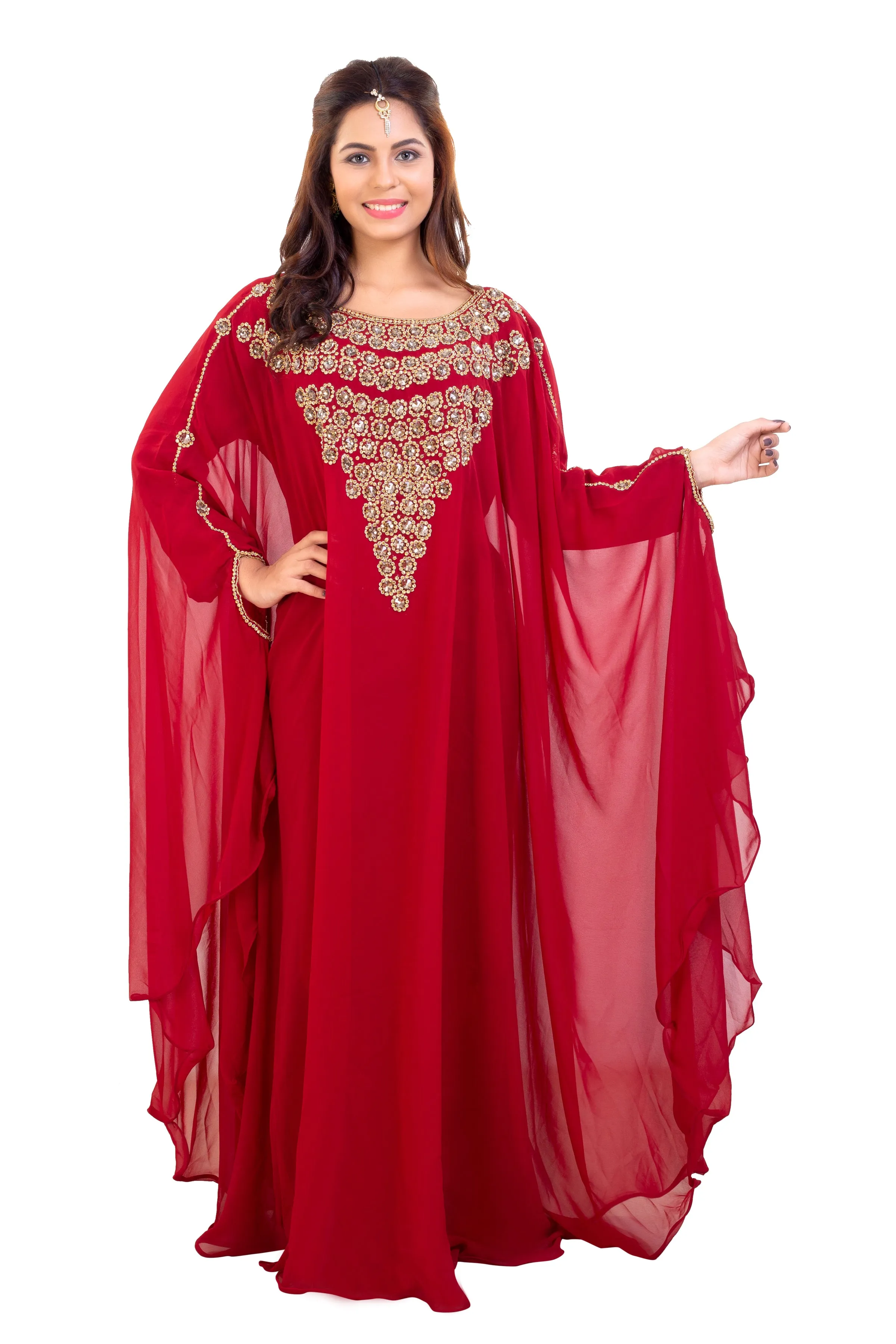 Designer Dubai Kaftan by Maxim Creation with Luxe Crystals