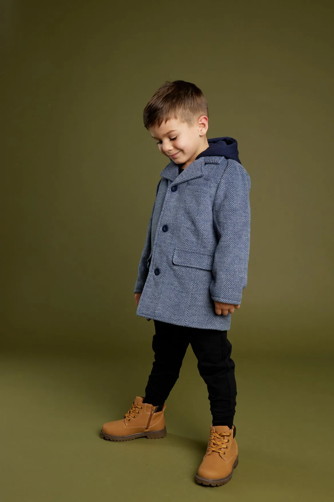 Dress Blue Hooded Coat