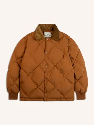 Dunbar Padded Jacket In Tobacco Recycled Nylon