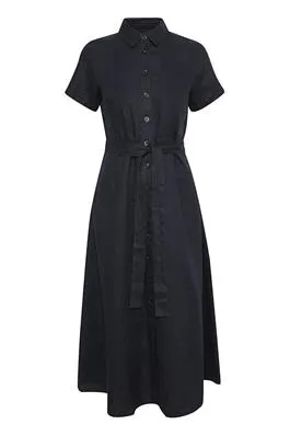 Eflin Navy Linen Dress