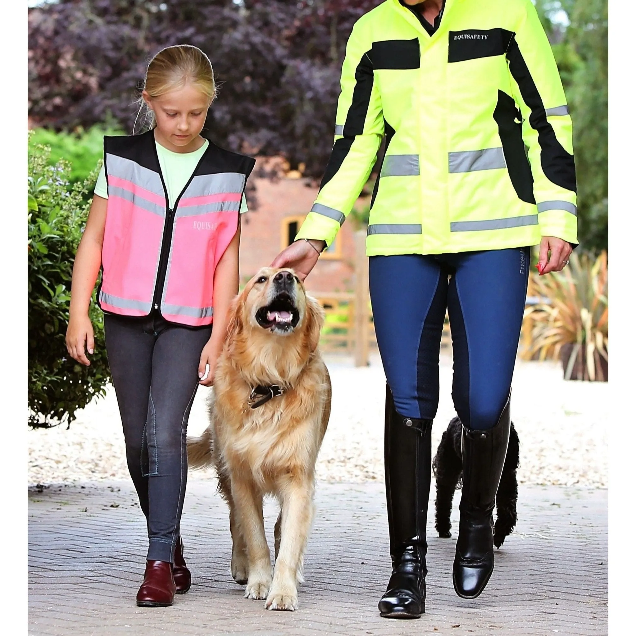 Equisafety Hi Vis Inverno Equestrian Riding Jacket - Pink