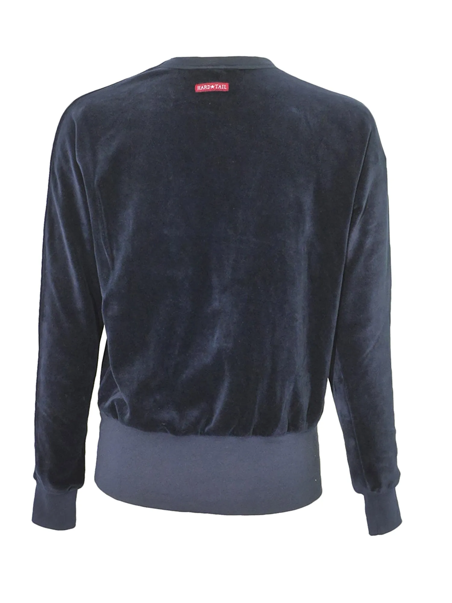 Hard Tail Velour Long Sleeve Banded Pullover Top (V-199)