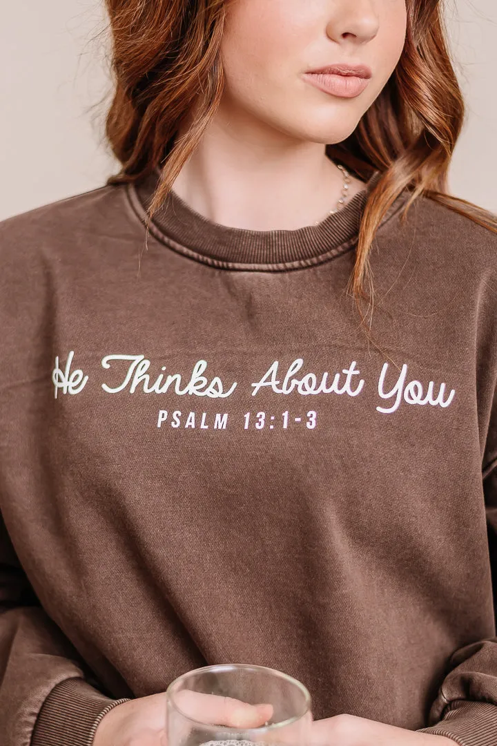 He Thinks About You Mineral Sweatshirt