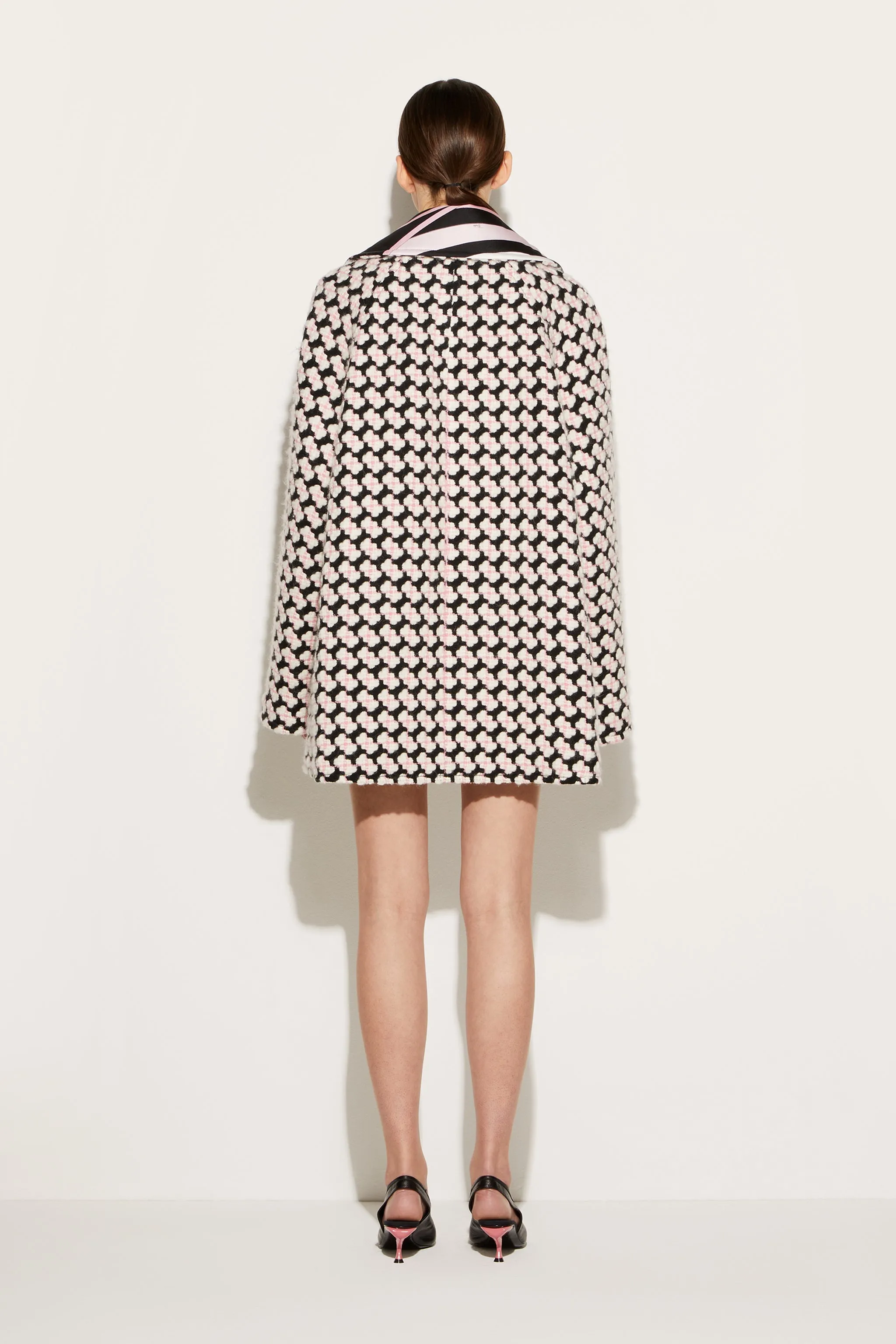 Iride-Print Tweed Coat