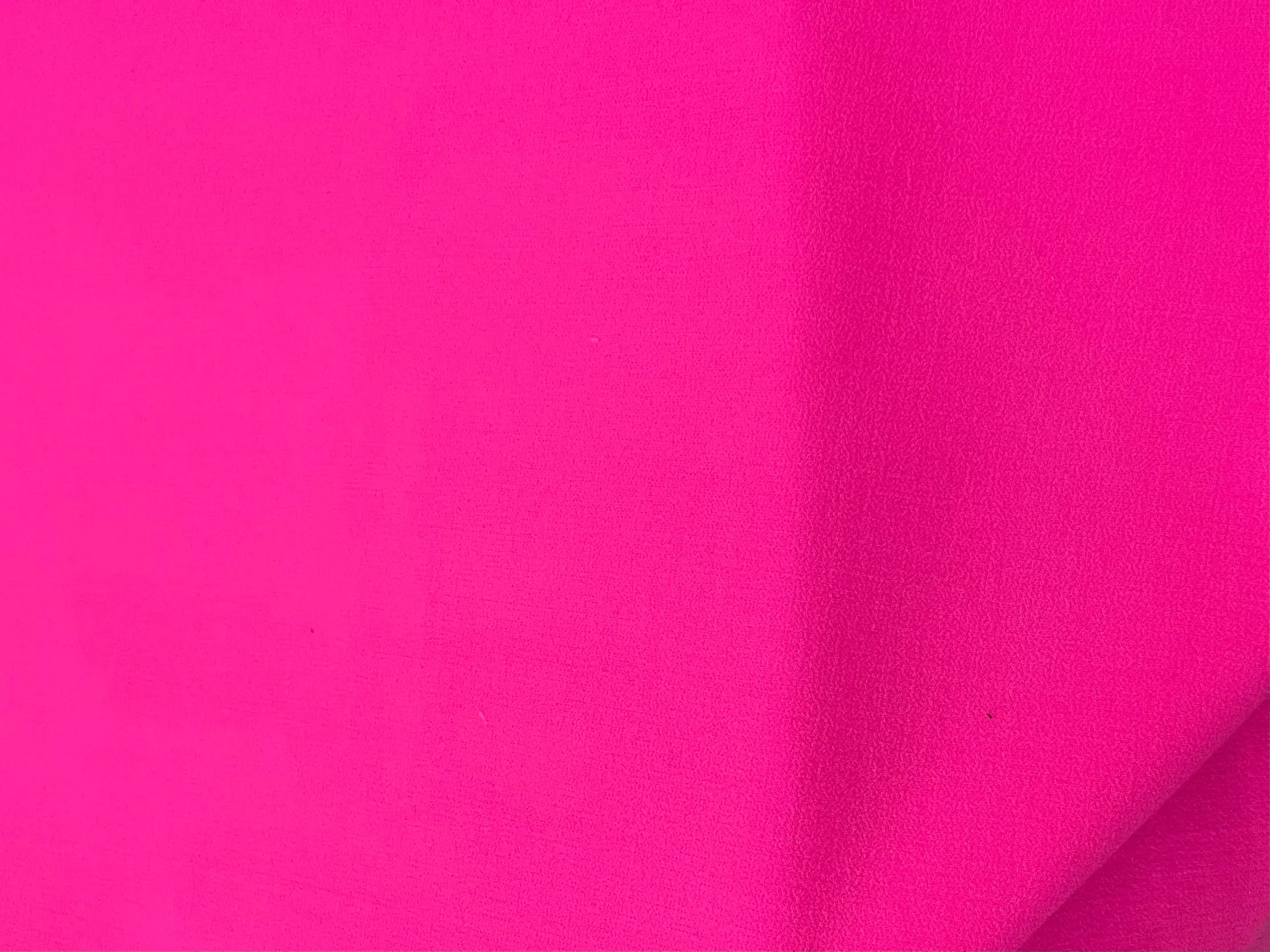 Italian Designer Double Faced Fused Virgin Wool Crepe - Neon Pink