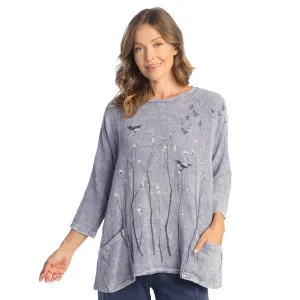 Jess & Jane "Prairie" Mineral Washed Gauze Tunic With Pockets - M103-1700 - Sizes M & L