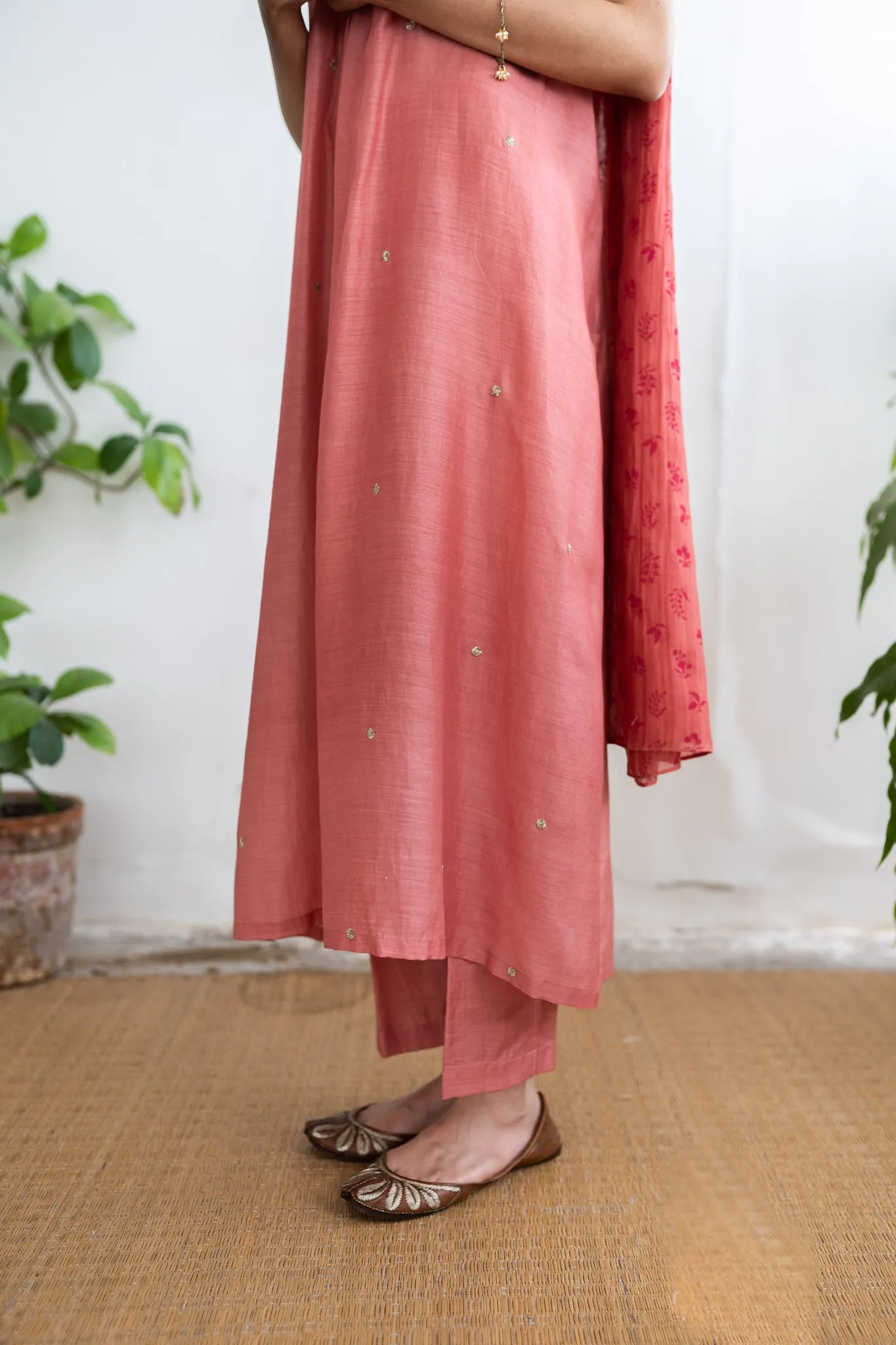 Juanita- Gather Neck Handwoven Cotton Silk Tunic