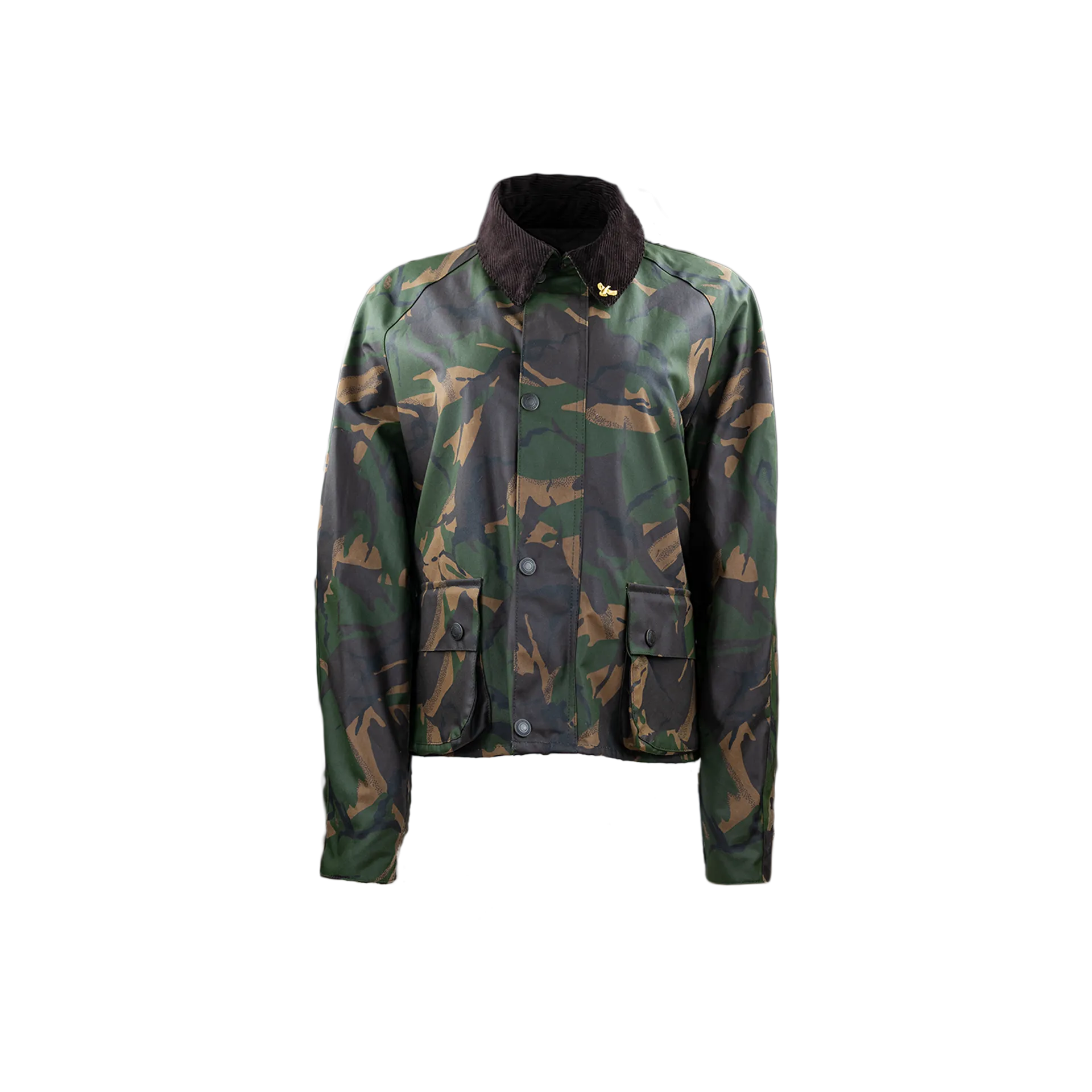 Landowner Short Wax Walking Jacket - Olive Camo