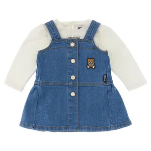 Light Blue Baby Denim Dress Set