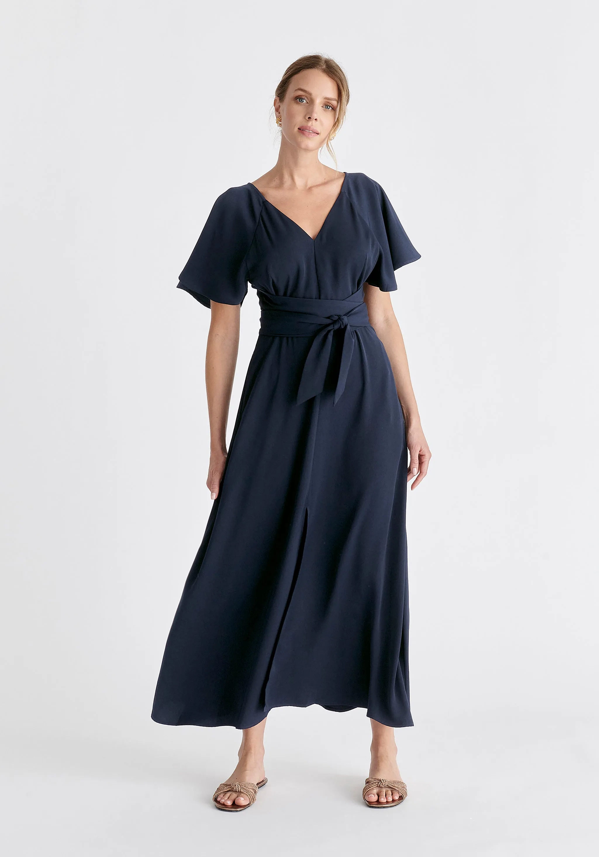 Maxi Waist Tie Dress