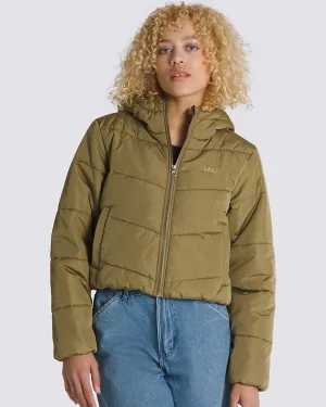 MTE Aubrey Foundry Crop Puff Hood Jacket - Gothic Olive Green