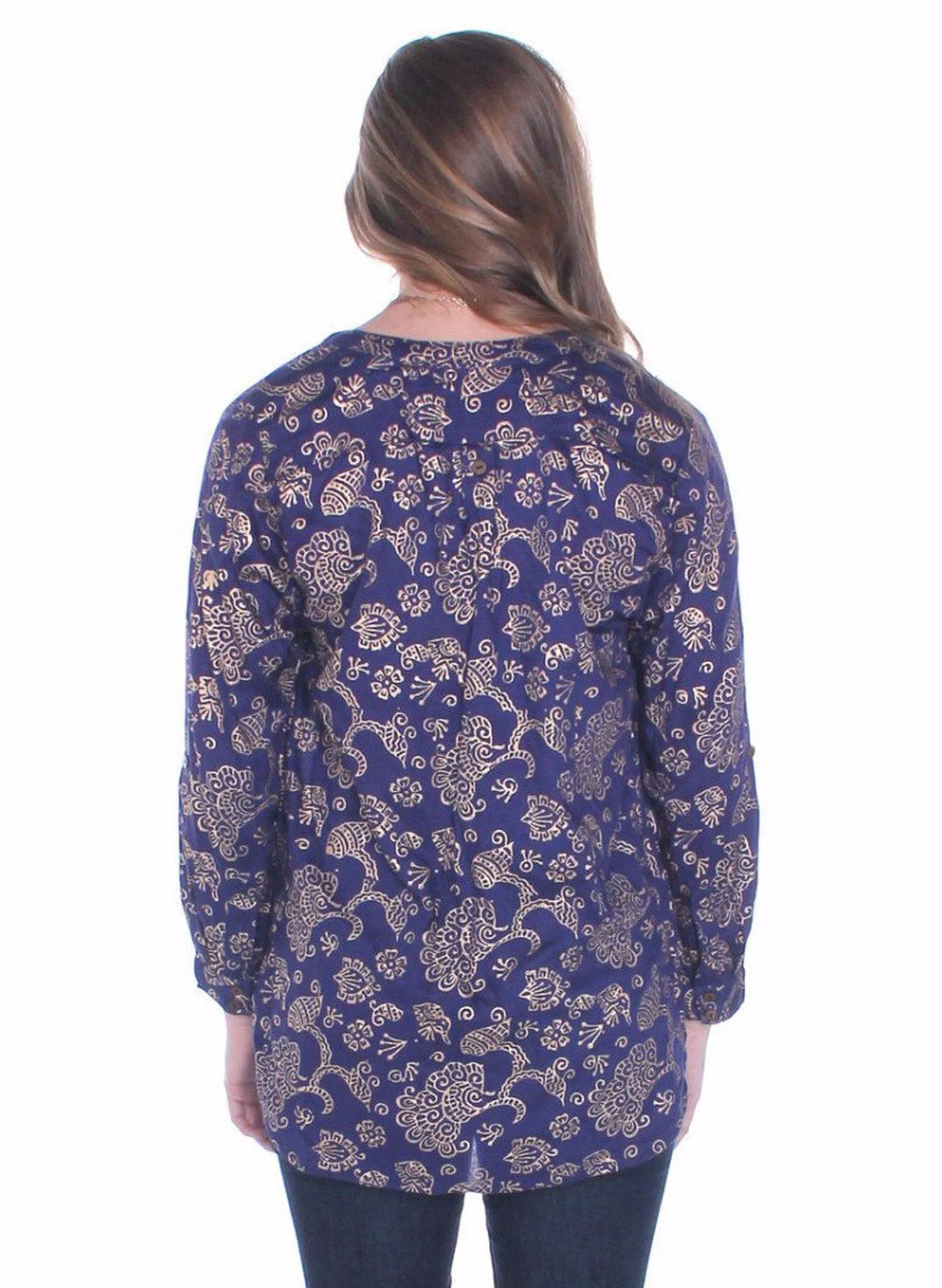 Navy & Gold Henna Tunic