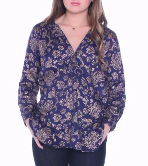 Navy & Gold Henna Tunic