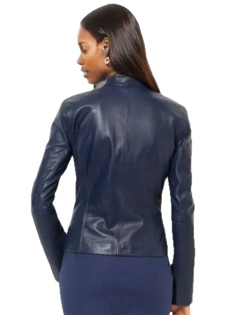 NY Womens Waxed Leather Jacket