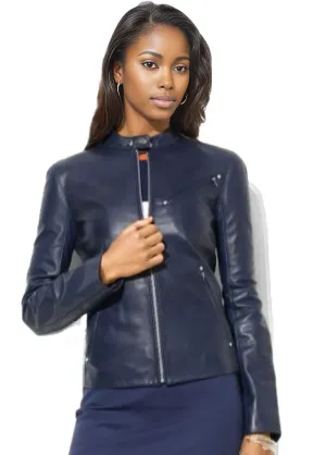 NY Womens Waxed Leather Jacket