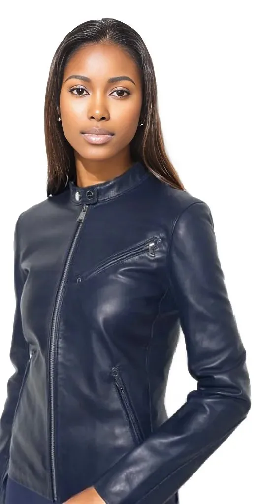 NY Womens Waxed Leather Jacket