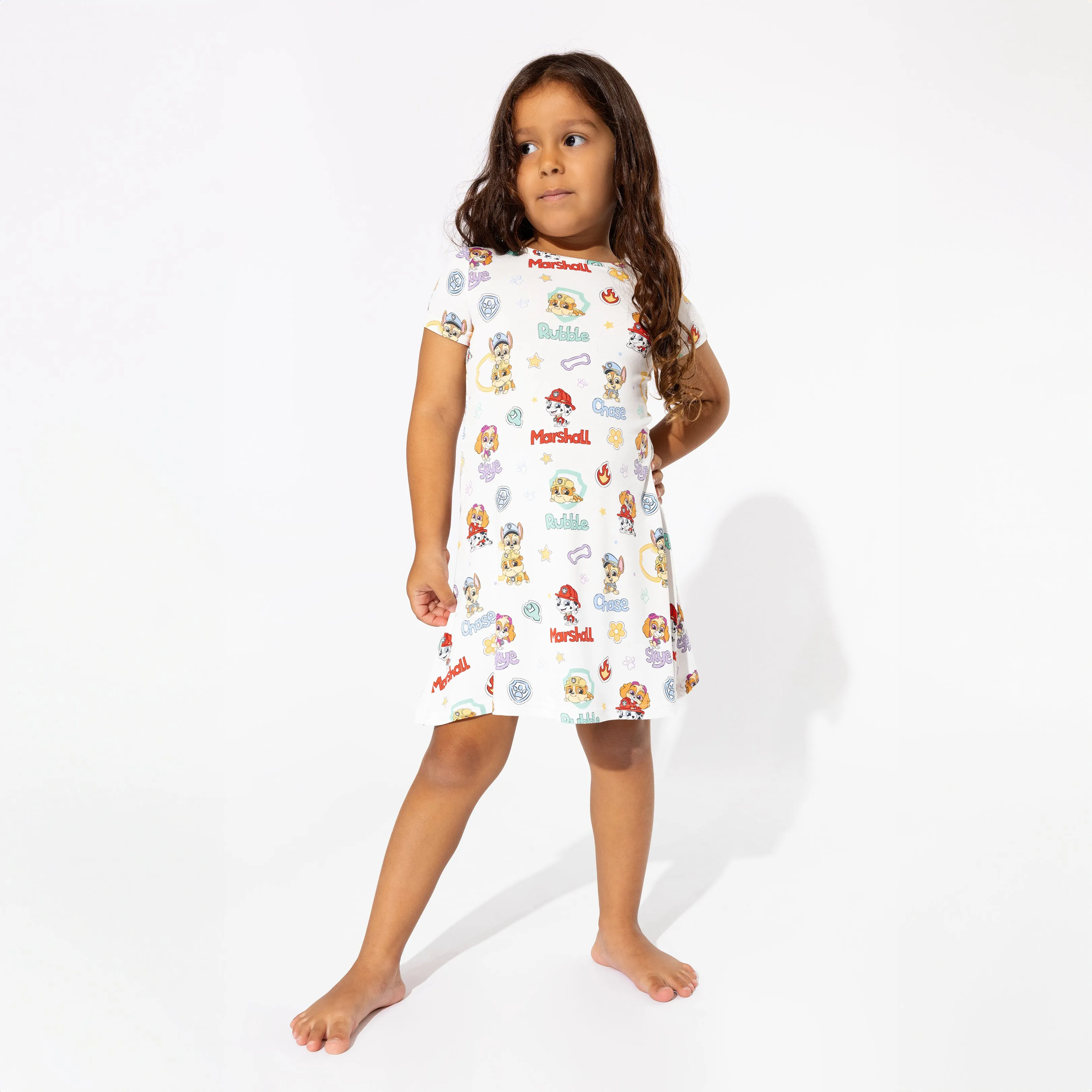 PAW Patrol: Playful Pups Bamboo Girls' Short Sleeve Dress